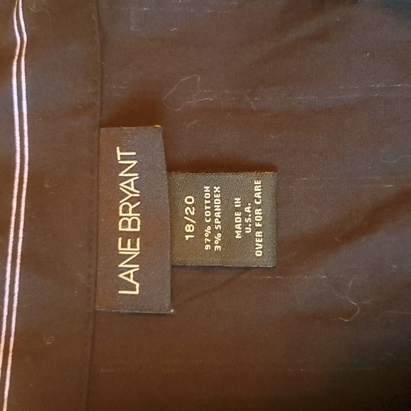 Lane Bryant black striped collared shirt, size 18/20 - Picture 4 of 7